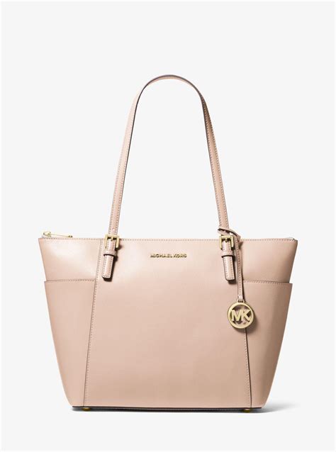 michael kors jet set tote pale pink|Michael Kors jet set saffiano.